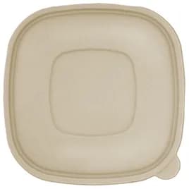 Lid 8.7X8.7X1.4 IN Unbleached Plant Fiber Square For 24-48 OZ Bowl 400/Case