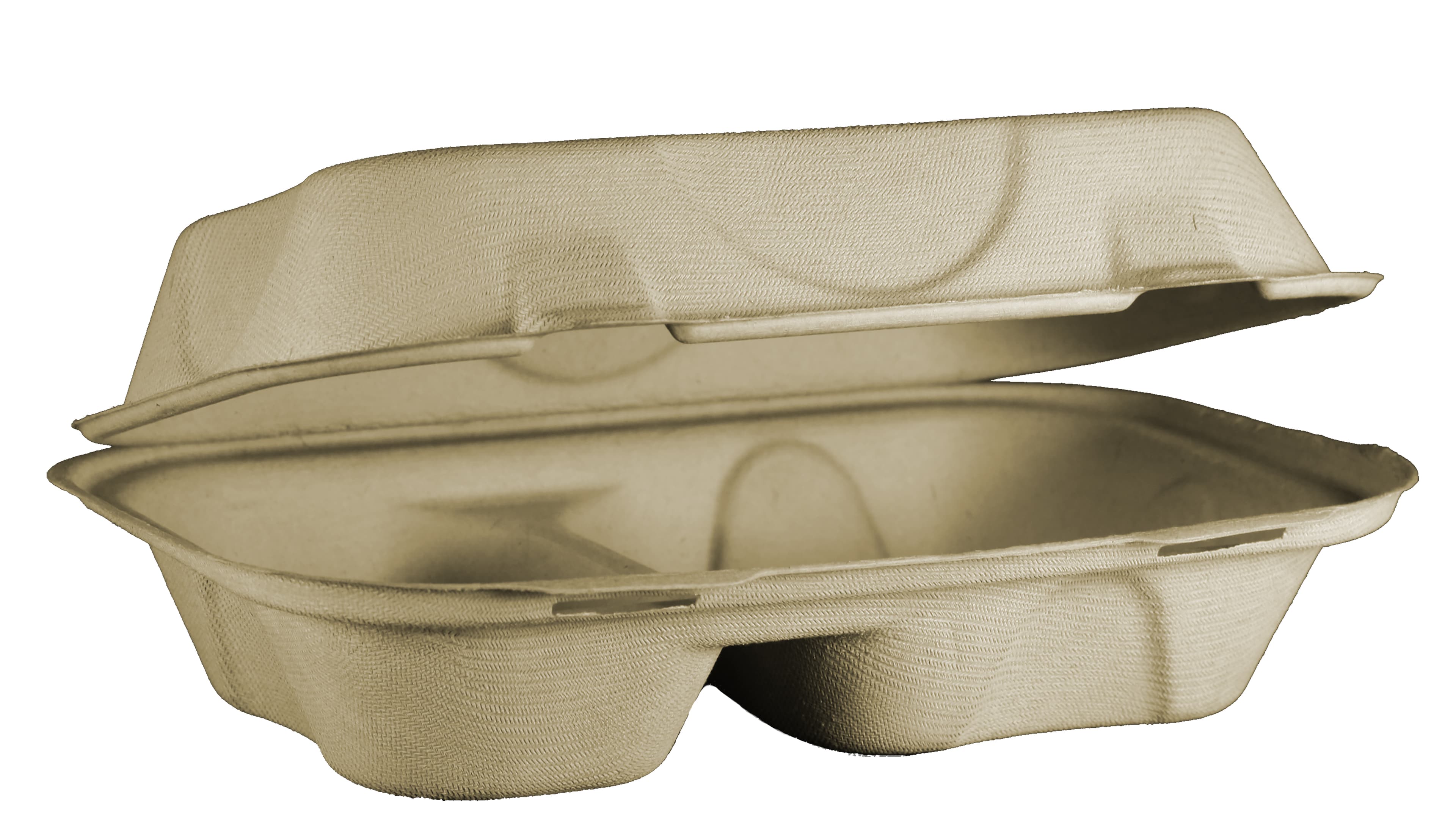 Hoagie & Sub Take-Out Box 9X6X3 IN 2 Compartment Fiber Rectangle 500/Case