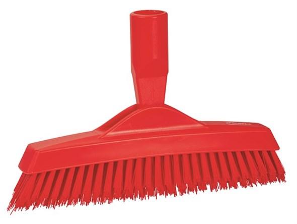 Vikan® Crevice Grout & Tile Brush 8.9X1.4X3.5 IN PP Polyester Stainless Steel Red Stiff Bristles 1/Each