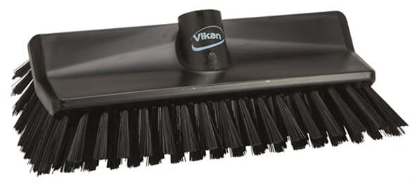 Vikan® Brush 10.4X5.9X3.9 IN Medium (MED) PP Polyester Stainless Steel Black High-Low 1/Each