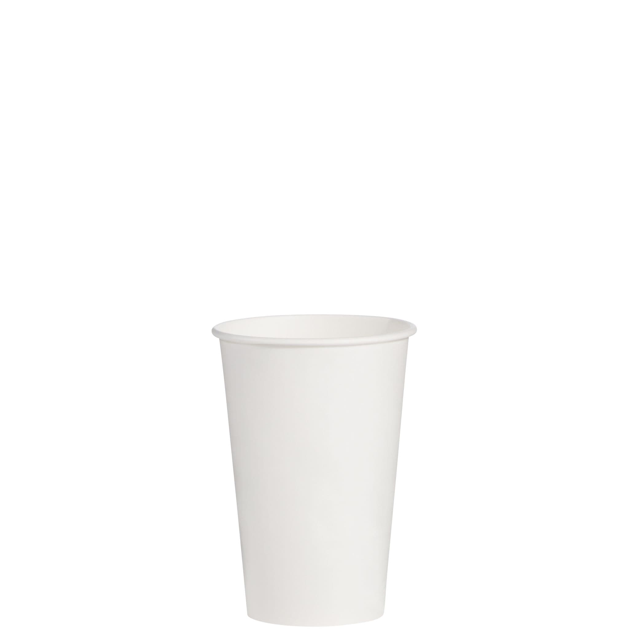 Solo® Cold Cup 16 OZ Double Sided Poly Paper (DSP) White Leak Resistant 50 Count/Bag 20 Bags/Case 1000 Count/Case
