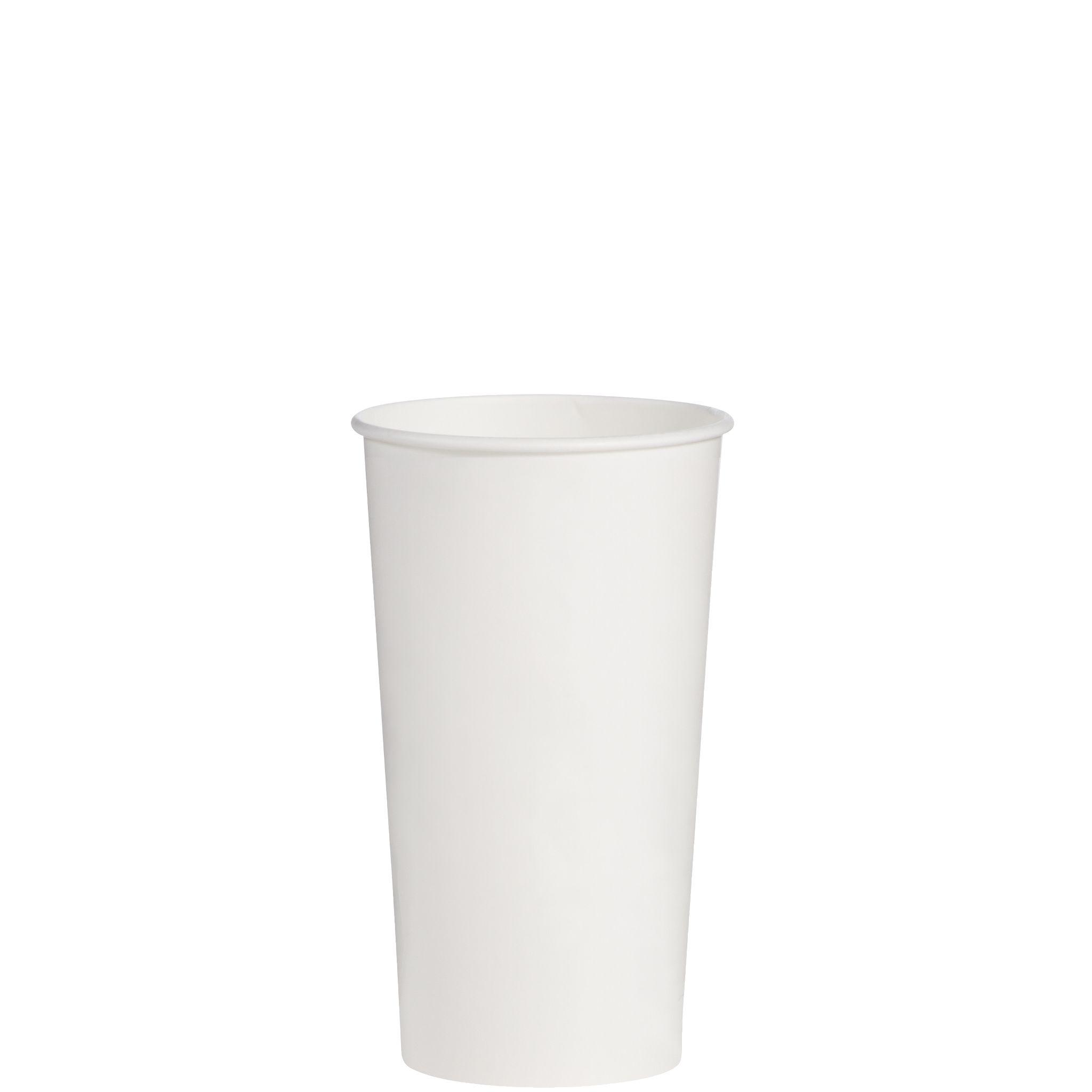 Solo® Cold Cup 21 OZ Double Sided Poly Paper (DSP) White Leak Resistant 50 Count/Bag 20 Bags/Case 1000 Count/Case