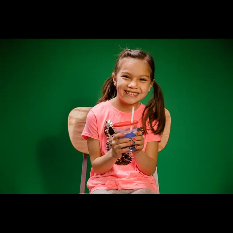 Cup, Lid & Straw Combo Kid 12 OZ PP Clear Aquarium Stock Print 500/Case