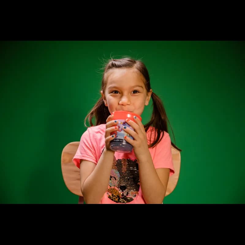 Cup, Lid & Straw Combo Kid 12 OZ PP Clear Aquarium Stock Print 500/Case