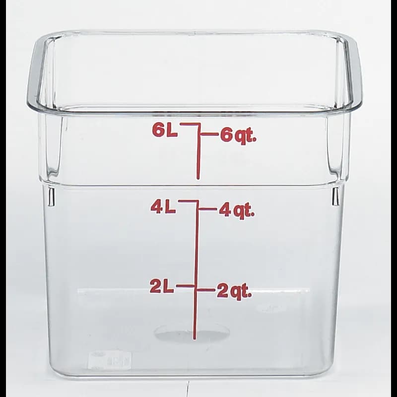 CamSquares® Food Storage Container 6 QT Clear Square PC With Handles 1/Each