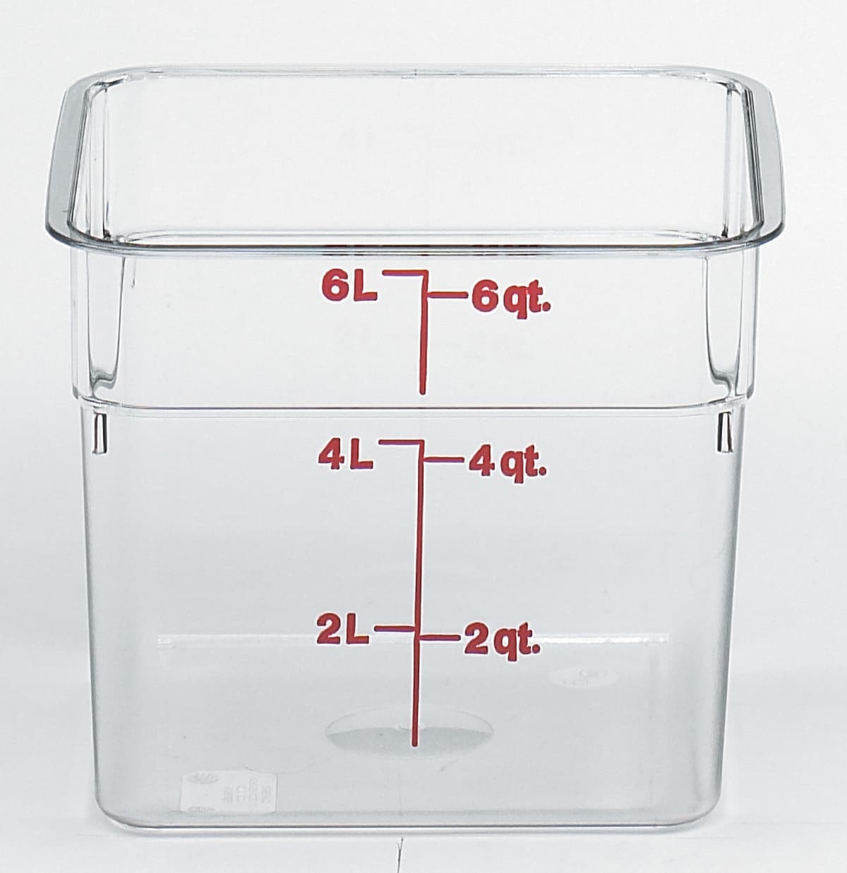 CamSquares® Food Storage Container 6 QT Clear Square PC With Handles 1/Each