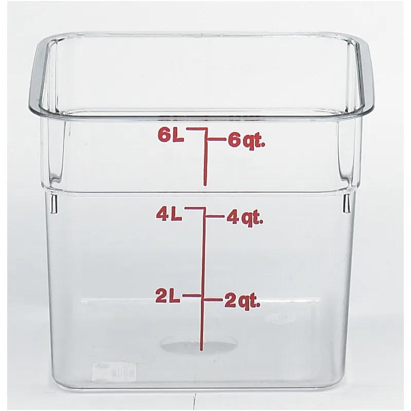 CamSquares® Food Storage Container 6 QT Clear Square PC With Handles 1/Each
