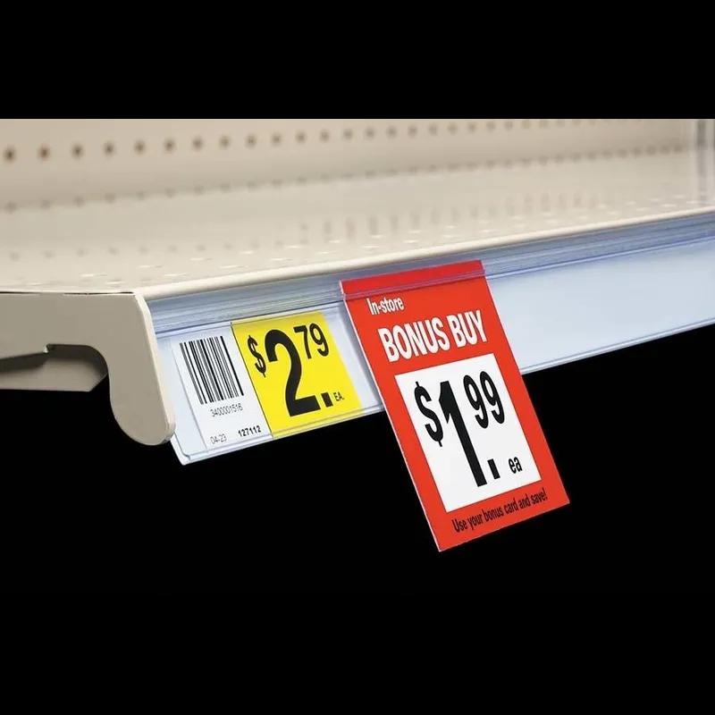 Data Strip® SuperGrip® Shelf Label Holder 47.68X1.25 IN White 50/Case
