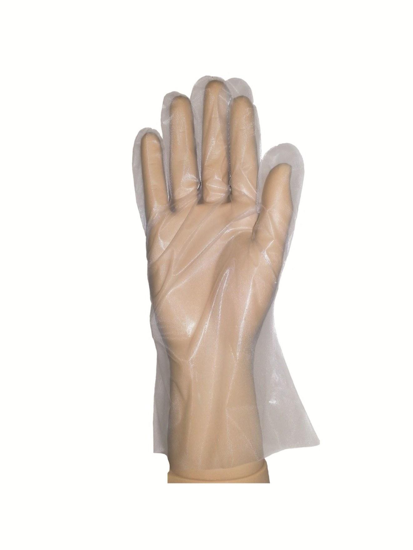 Gloves Medium (MED) Cast Unoriented Polypropylene (CPP) Synthetic Hybrid 1000/Case