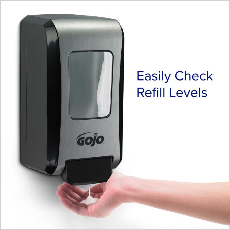 GOJO® FMX-20 Soap Dispenser Foam 2000 mL 11.66X6.5X4.68 IN Black Chrome Push Style Surface Mount 1/Each