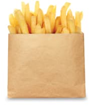 Bagcraft® EcoCraft® French Fry Bag 5.5X4.5 IN Wax Coated Paper Kraft Grease Resistant 1000/Case