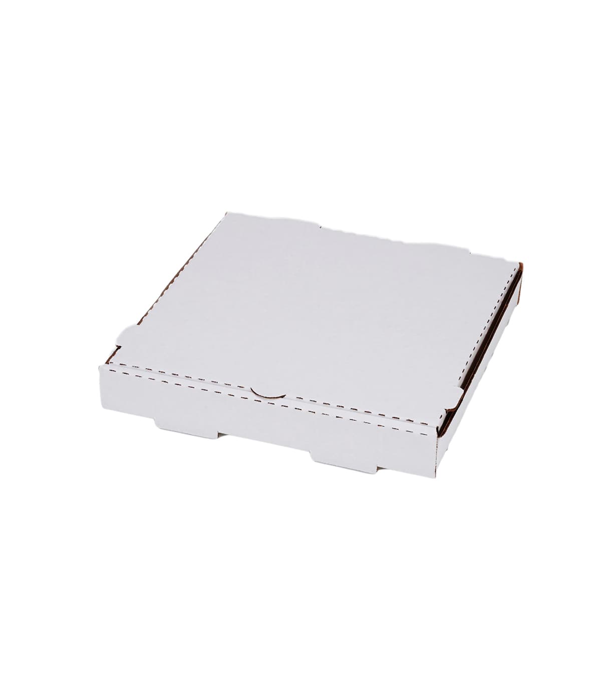 Pizza Box 12X12 IN Corrugated Cardboard White Square B-Flute 50/Case