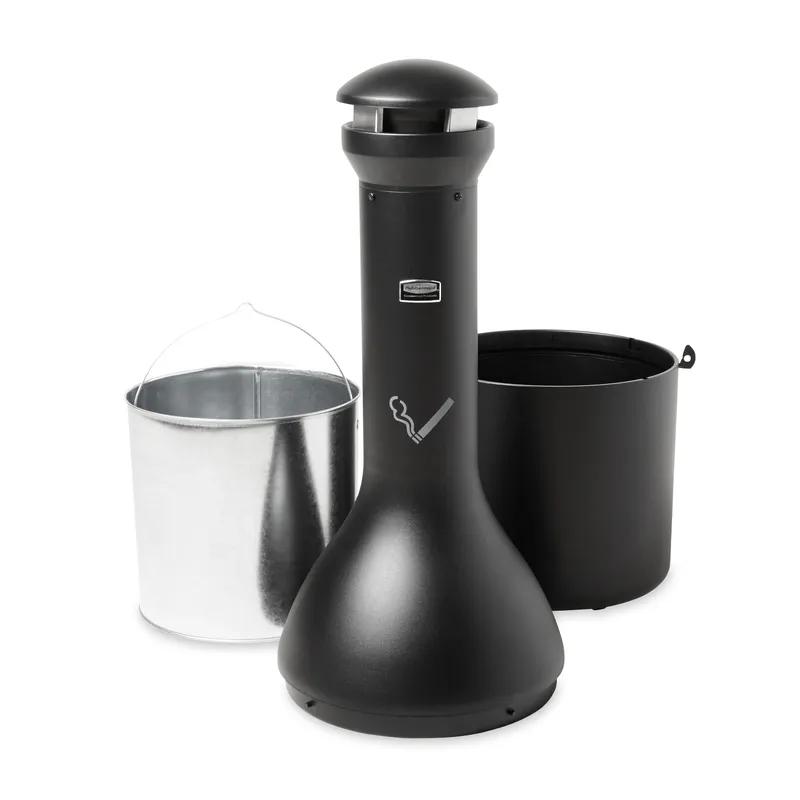 Infinity™ Smoking Receptacle 13.1X39.25 IN Black Metal 1/Each