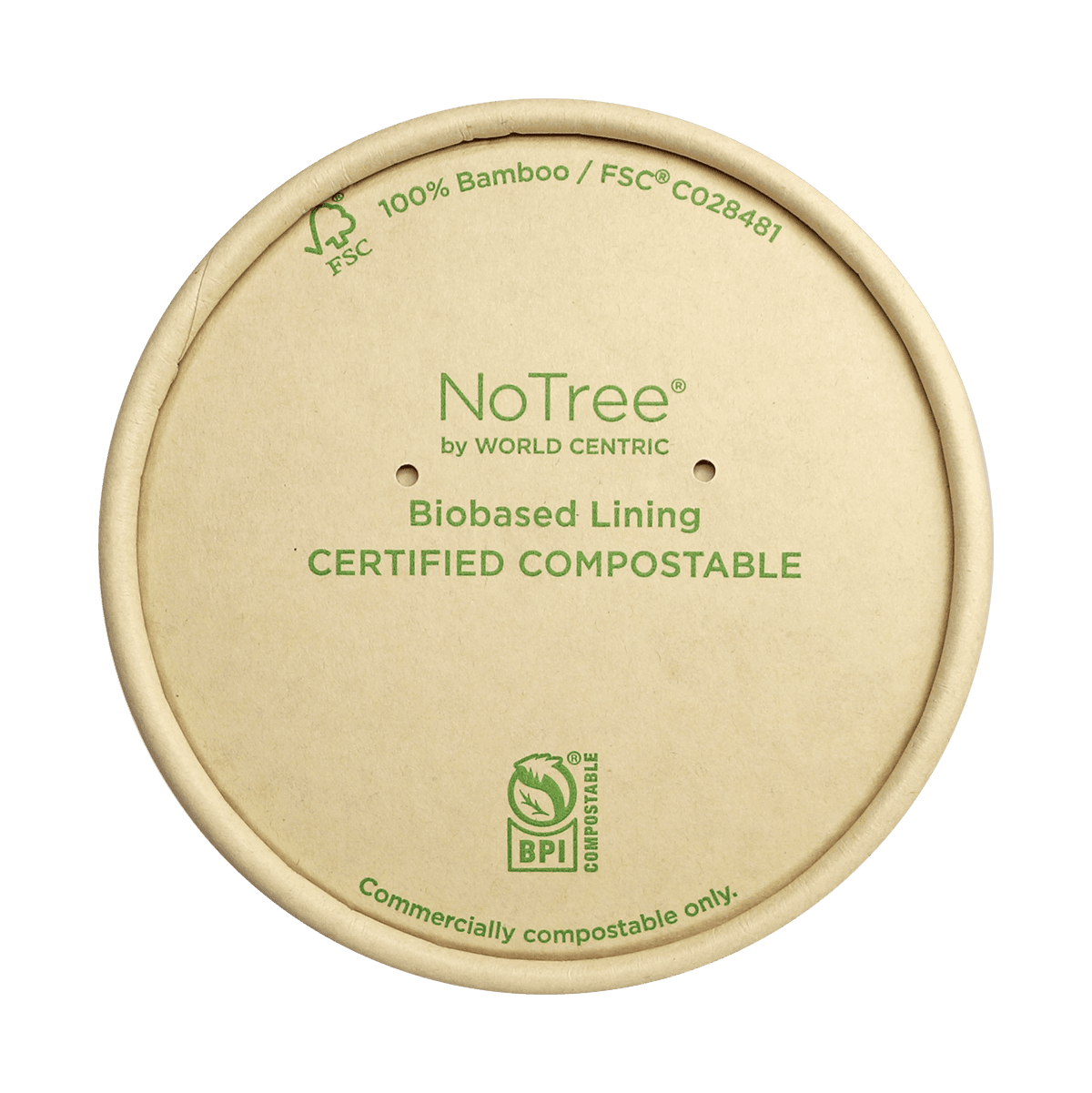 NoTree® Lid For Tall Paper Bowl 500/Case