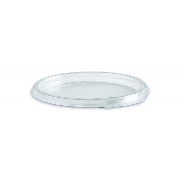 Crystal Seal® Lid Flat 4.72X0.43 IN PET Clear Round For 12 OZ Deli Container Tamper-Evident 600/Case