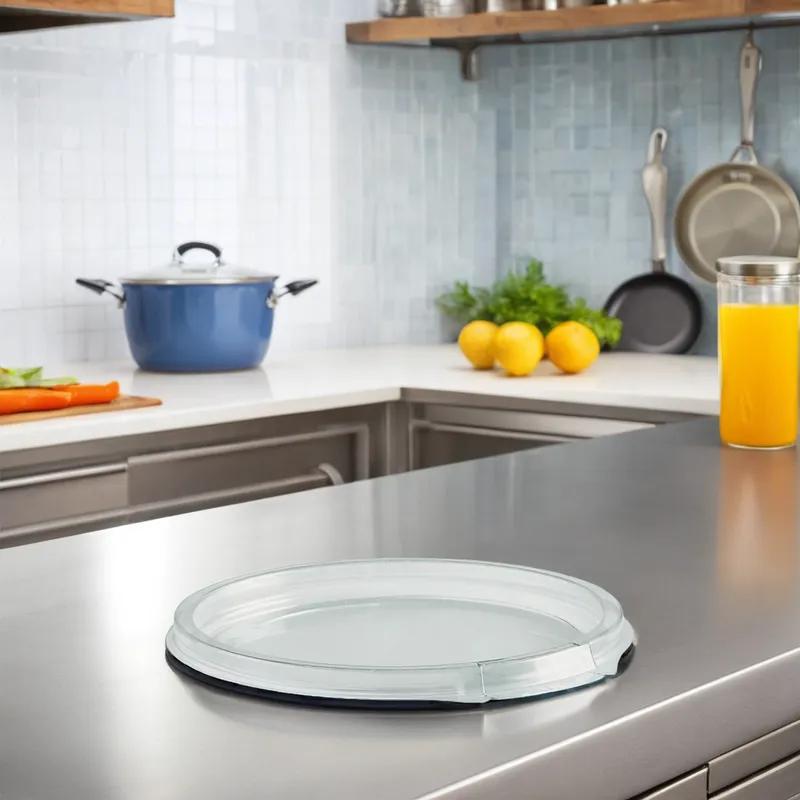 Crystal Seal® Lid Flat 4.72X0.43 IN PET Clear Round For 12 OZ Deli Container Tamper-Evident 600/Case