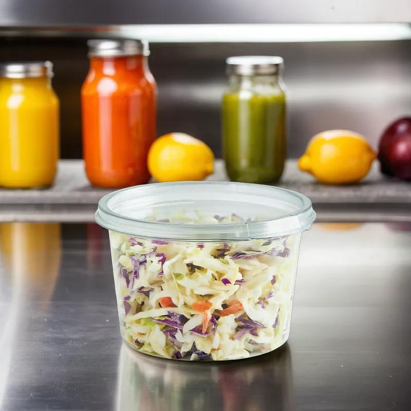 Crystal Seal® Deli Container 16 OZ PET Clear Round 600/Case