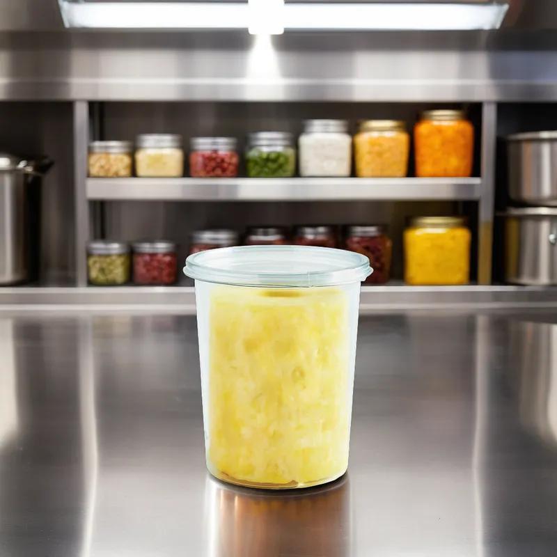 Crystal Seal® Cored Pineapple Deli Container 32 OZ PET Clear Round 200/Case