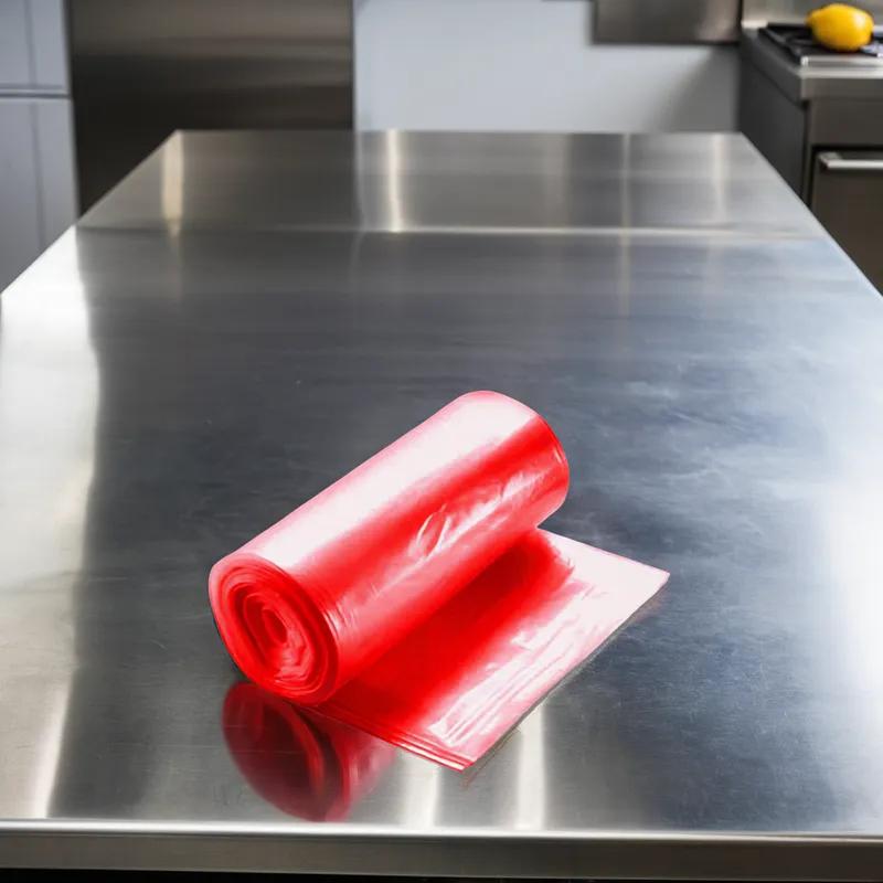 Victoria Bay Biohazard Bag 24X32 IN 15 GAL Red LLDPE 1.3MIL Roll 25 Count/Roll 10 Rolls/Case 250 Count/Case