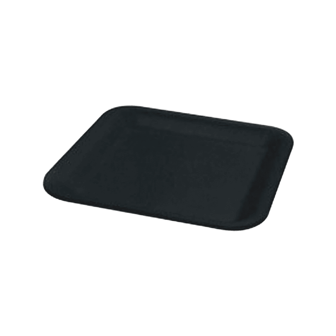 12S Meat Tray 9X11X0.63 IN Polystyrene Foam Black Rectangle 250/Case