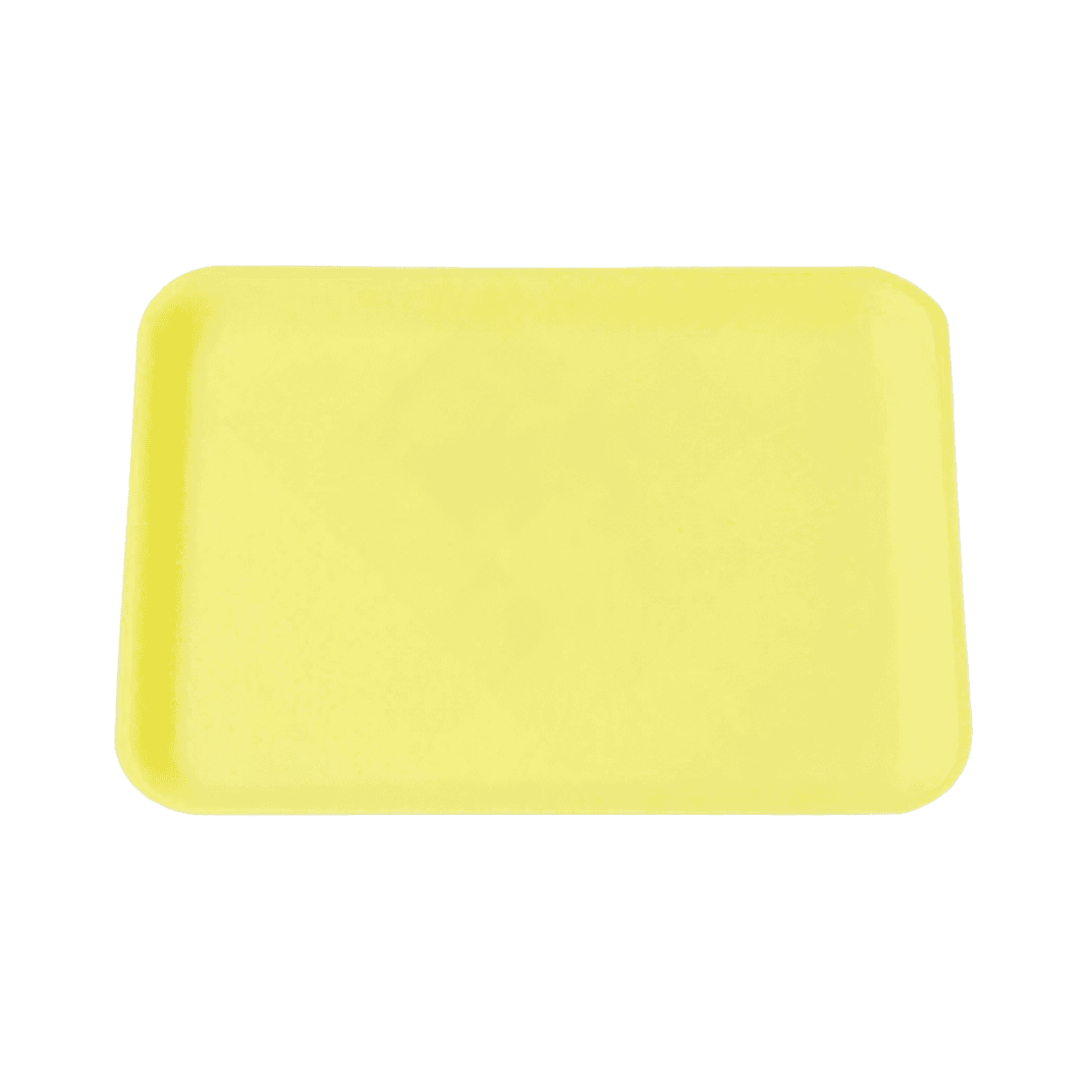 4S Meat Tray 9.25X7.25X0.63 IN Foam Yellow 500/Case