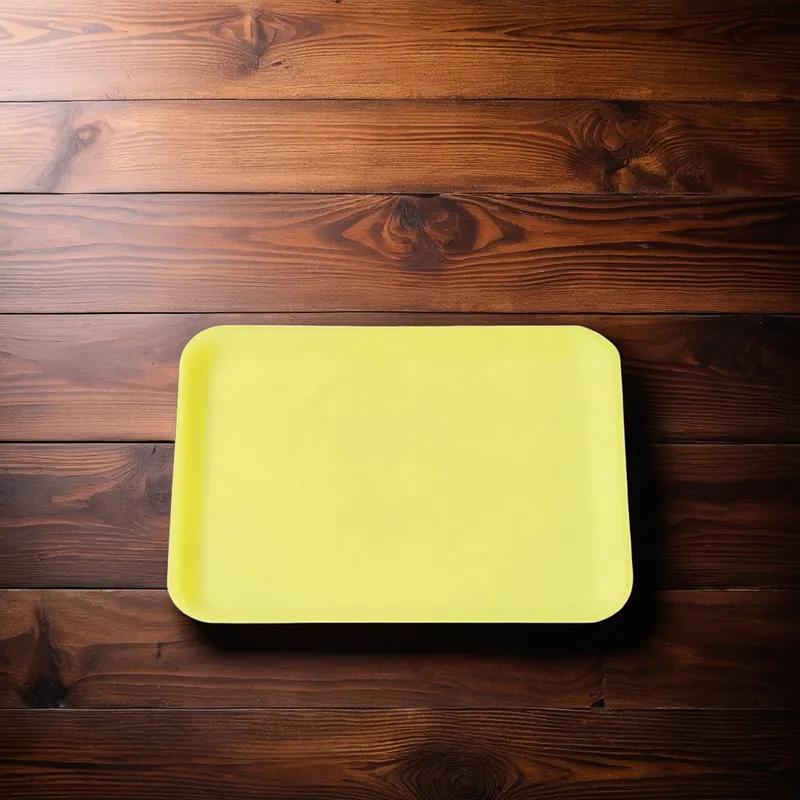 4S Meat Tray 9.25X7.25X0.63 IN Foam Yellow 500/Case