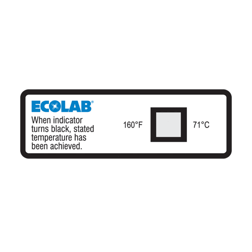 Dishwasher Temp Label Premium 160 Degrees F 24/Pack