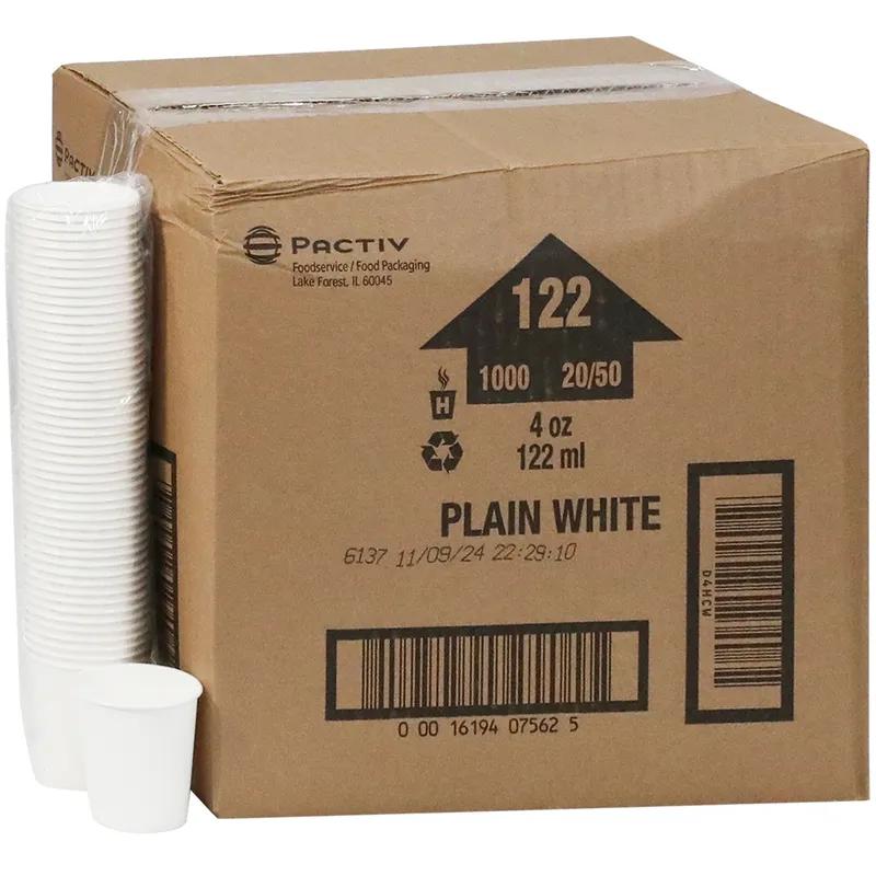 Hot Cup 4 FLOZ Paperboard White Leak Resistant 1000/Case