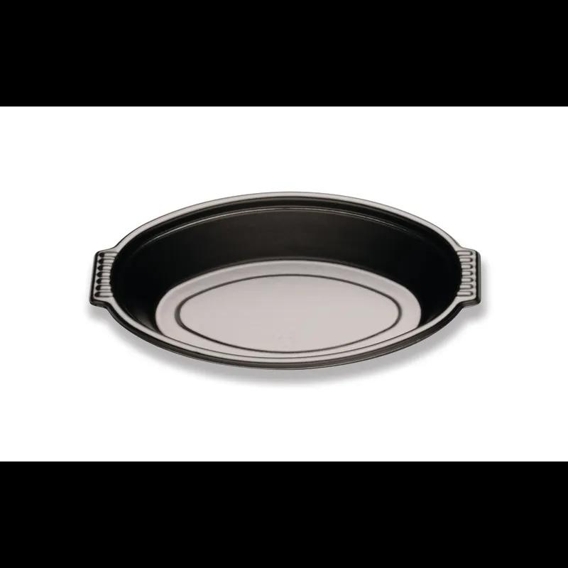 Casserole Take-Out Container Base 8 OZ PP Black Oval 1000/Case
