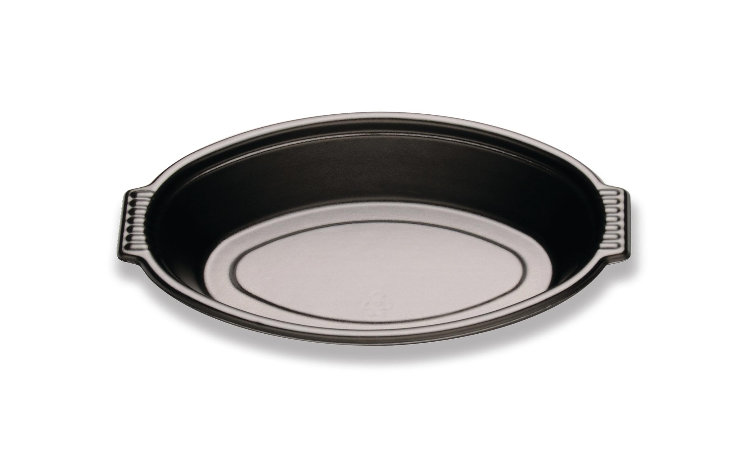 Casserole Take-Out Container Base 8 OZ PP Black Oval 1000/Case