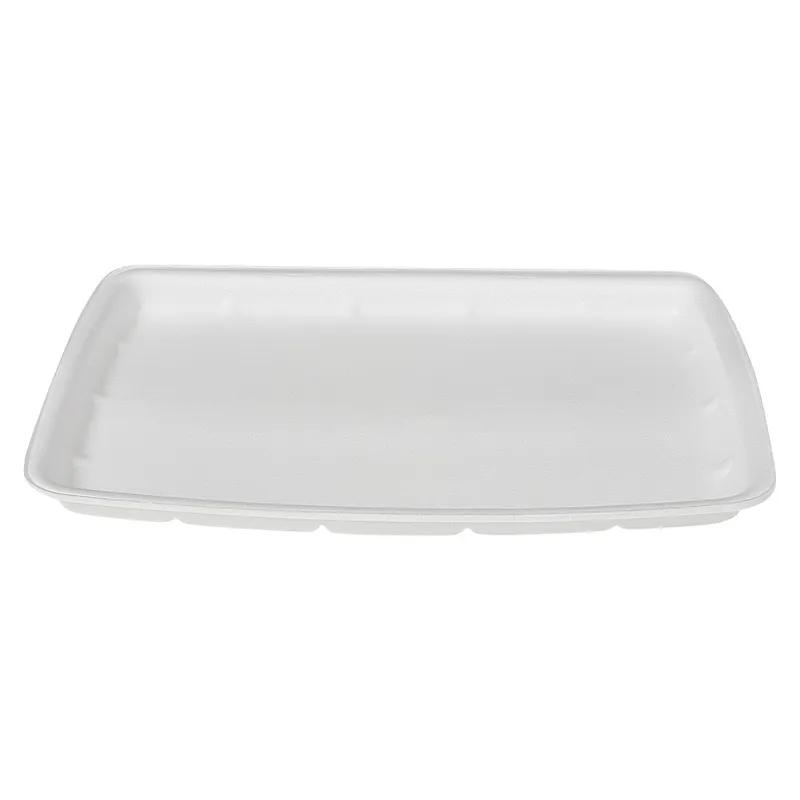 1014 Meat Tray 9.75X14X1 IN Polystyrene Foam White Rectangle 100/Case