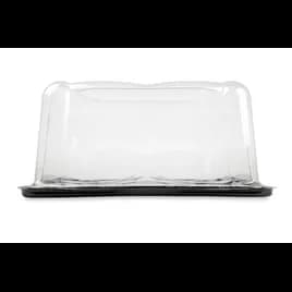 DisplayCake® 1/8 Sheet Cake Container & Lid Combo With Dome Lid 11X9X5 IN PET Black Clear 100/Case