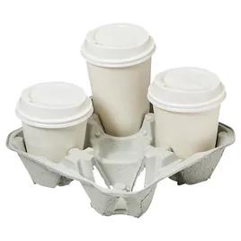 Victoria Bay Cup Carrier & Tray 4 Compartment Molded Fiber Natural 300/Case