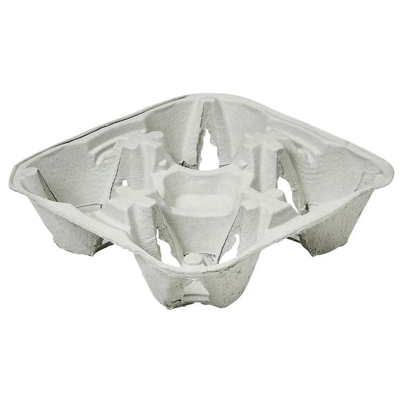 Victoria Bay Cup Carrier & Tray 4 Compartment Molded Fiber Natural 300/Case