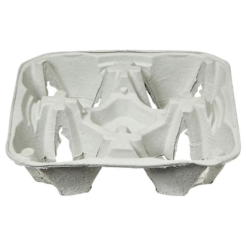 Victoria Bay Cup Carrier & Tray 4 Compartment Molded Fiber Natural 300/Case