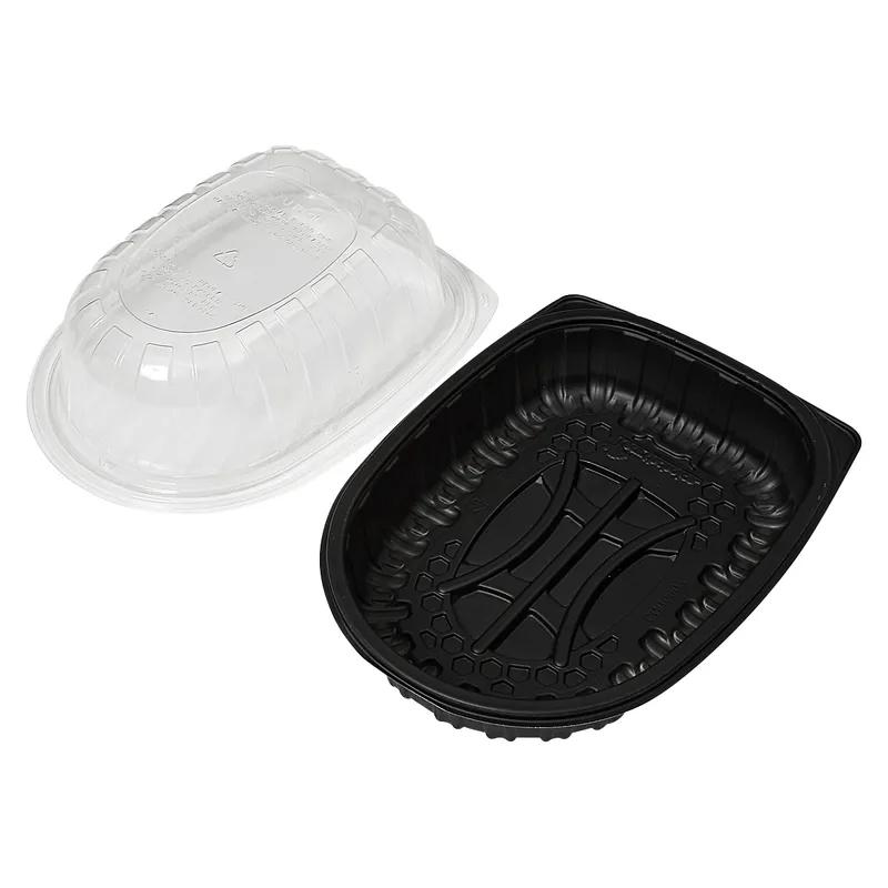Victoria Bay Container & Lid Combo Roaster Plastic Black Clear Zip Seal 110/Case