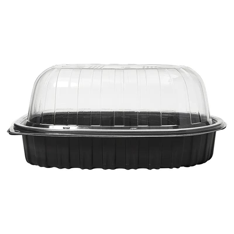 Victoria Bay Container & Lid Combo Roaster Plastic Black Clear Zip Seal 110/Case