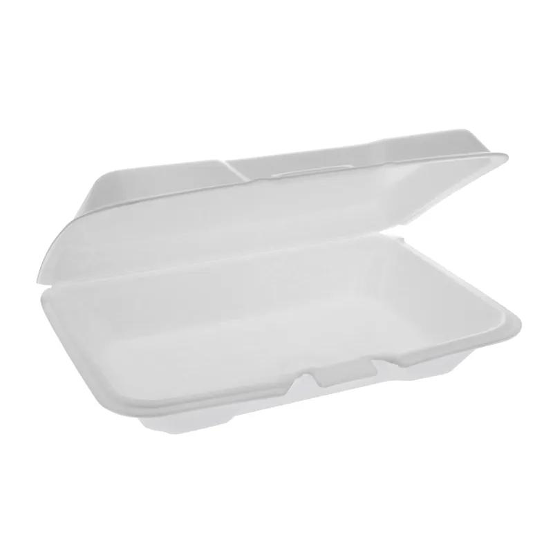 Victoria Bay Take-Out Container Hinged 9X6.5 IN Foam White Rectangle Low Profile Not Vented 150/Case