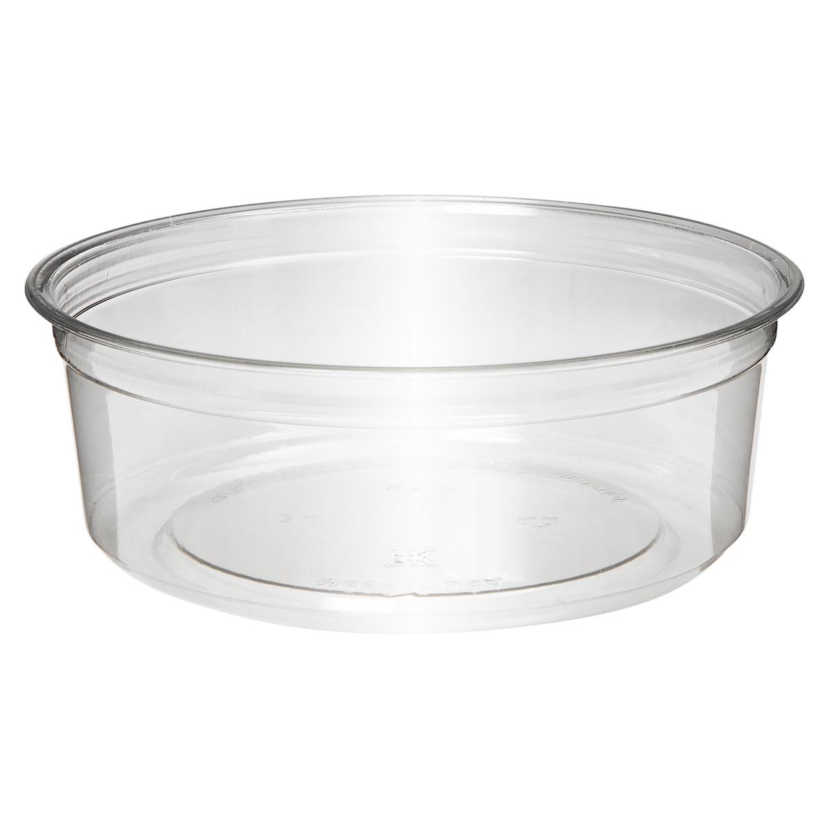 Victoria Bay Deli Container Base 8 OZ RPET Clear Round 50 Count/Pack 10 Packs/Case 500 Count/Case