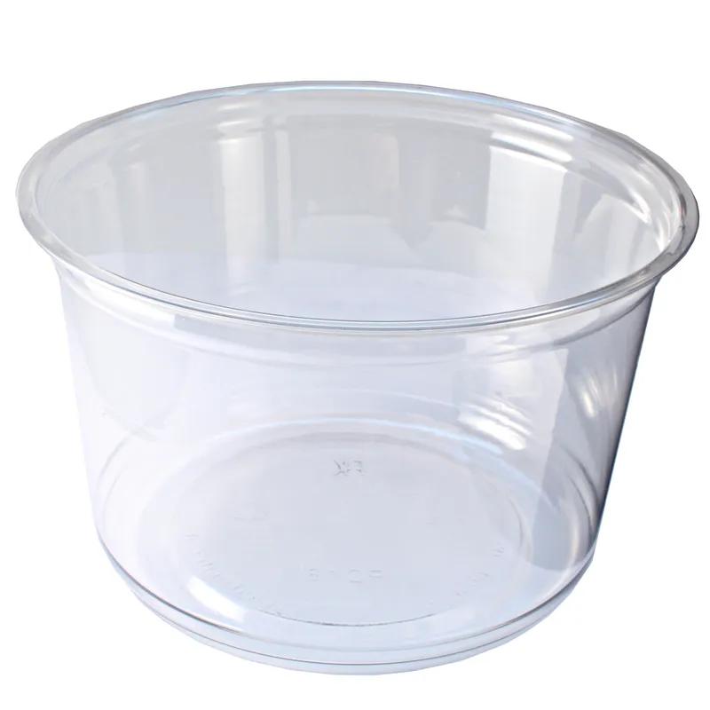 Victoria Bay Deli Container Base 16 OZ RPET Clear Round 50 Count/Pack 10 Packs/Case 500 Count/Case
