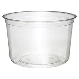 Victoria Bay Deli Container Base 16 OZ RPET Clear Round 50 Count/Pack 10 Packs/Case 500 Count/Case
