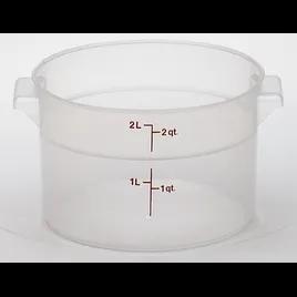 Food Storage Container 2 QT Translucent Round 12/Case
