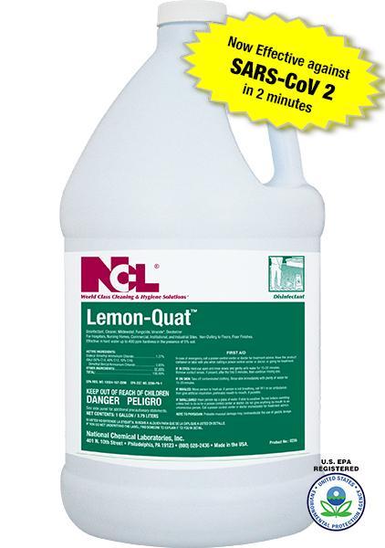 Lemon One-Step Disinfectant 1 GAL Neutral Concentrate Bactericidal Virucidal Mildewstat 4/Case