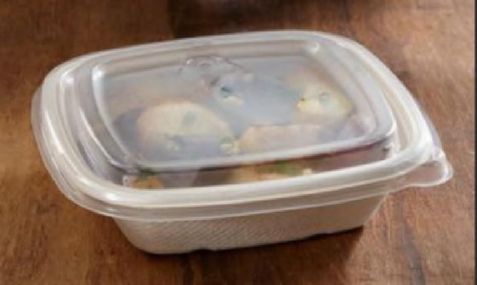 Lid Clear Square For 16 OZ Pulp Bowl Custom 300/Case