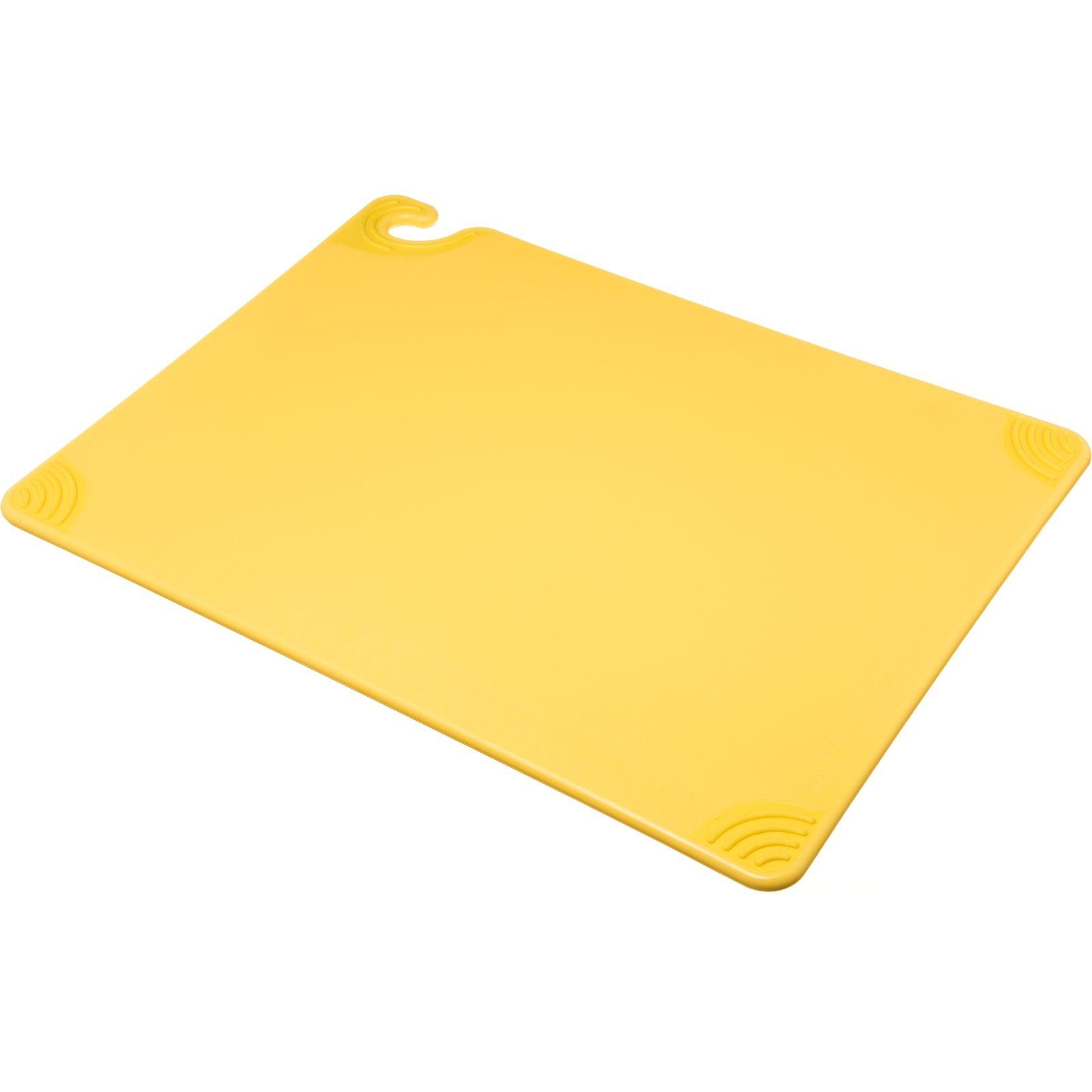 San Jamar Saf-T-Grip Cutting Board 18X24X0.5 IN Yellow 1/Each