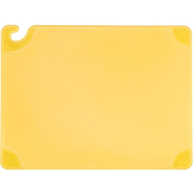 San Jamar Saf-T-Grip Cutting Board 18X24X0.5 IN Yellow 1/Each