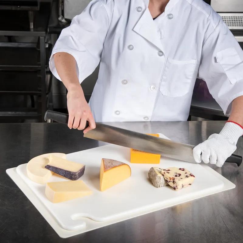 San Jamar Cut-N-Carry Cutting Board 15X20X0.5 IN White 1/Each