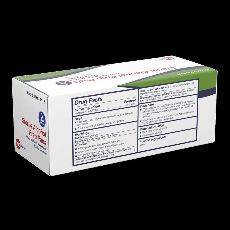 Alcohol Prep Pad 3 IN Large 100/Box