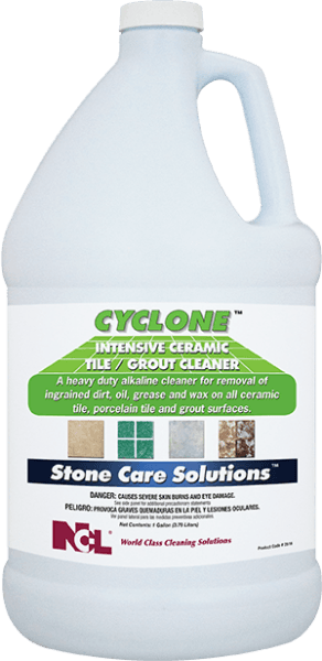 CYCLONE Citrus Scent Tile & Grout Cleaner 1 GAL Heavy Duty Alkaline Concentrate 4/Case