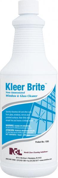 Kleer Brite Mild Scent Window & Glass Cleaner 32 FLOZ RTU Non-Ammoniated 12/Case